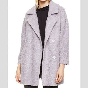 VINCE CAMUTO PURPLE BOUCLE TWO BUTTON COLLARED COAT SIZE SMALL